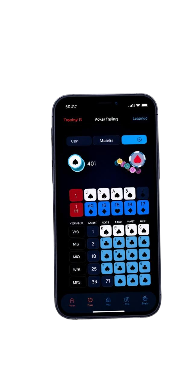 Runout Poker app running on iPhone